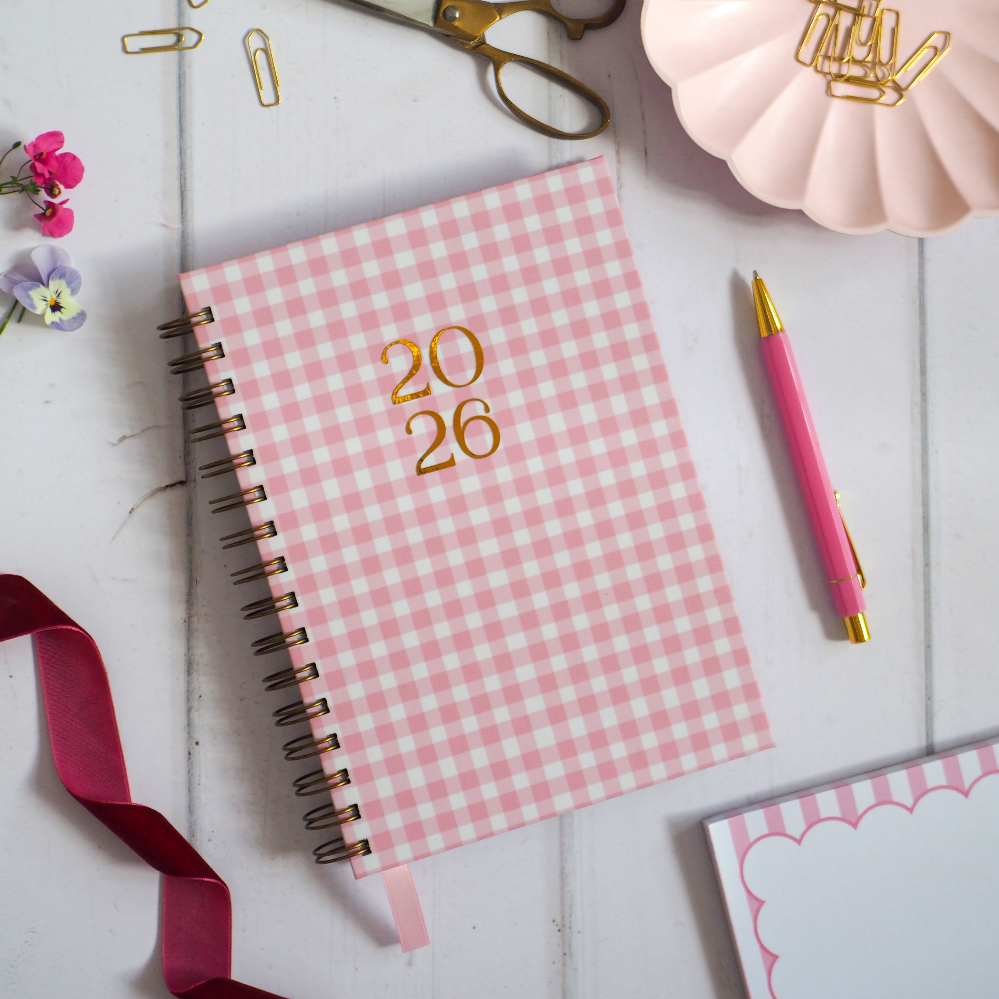 26-27 Dated Mid Year Diary | Gingham