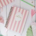 Blush Pink Candy Stripe | Notebook