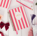 Hot Pink Candy Stripe | Notebook