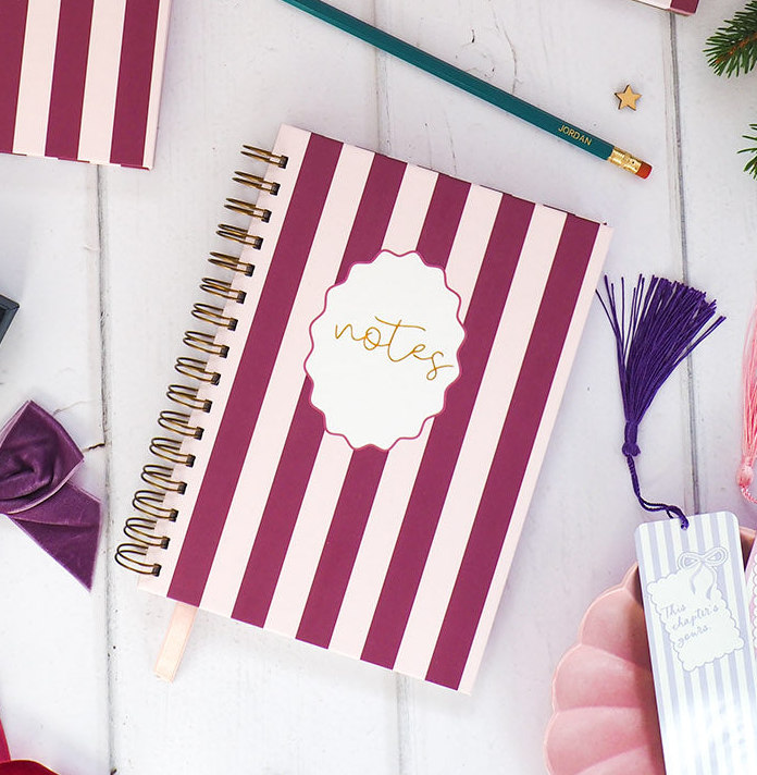 Mulberry Candy Stripe | Notebook