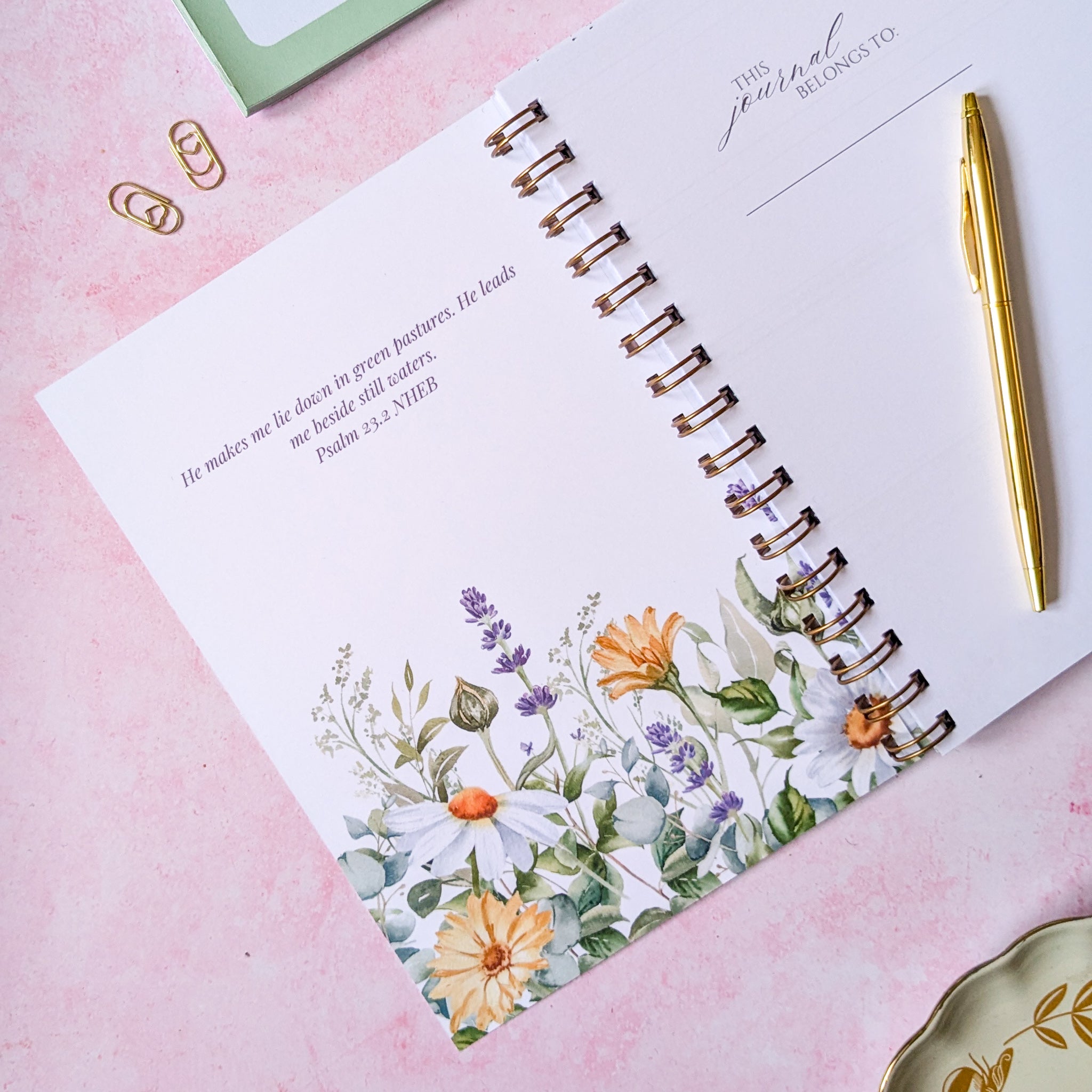 Lay me down | Psalm 23:2 | Notebook