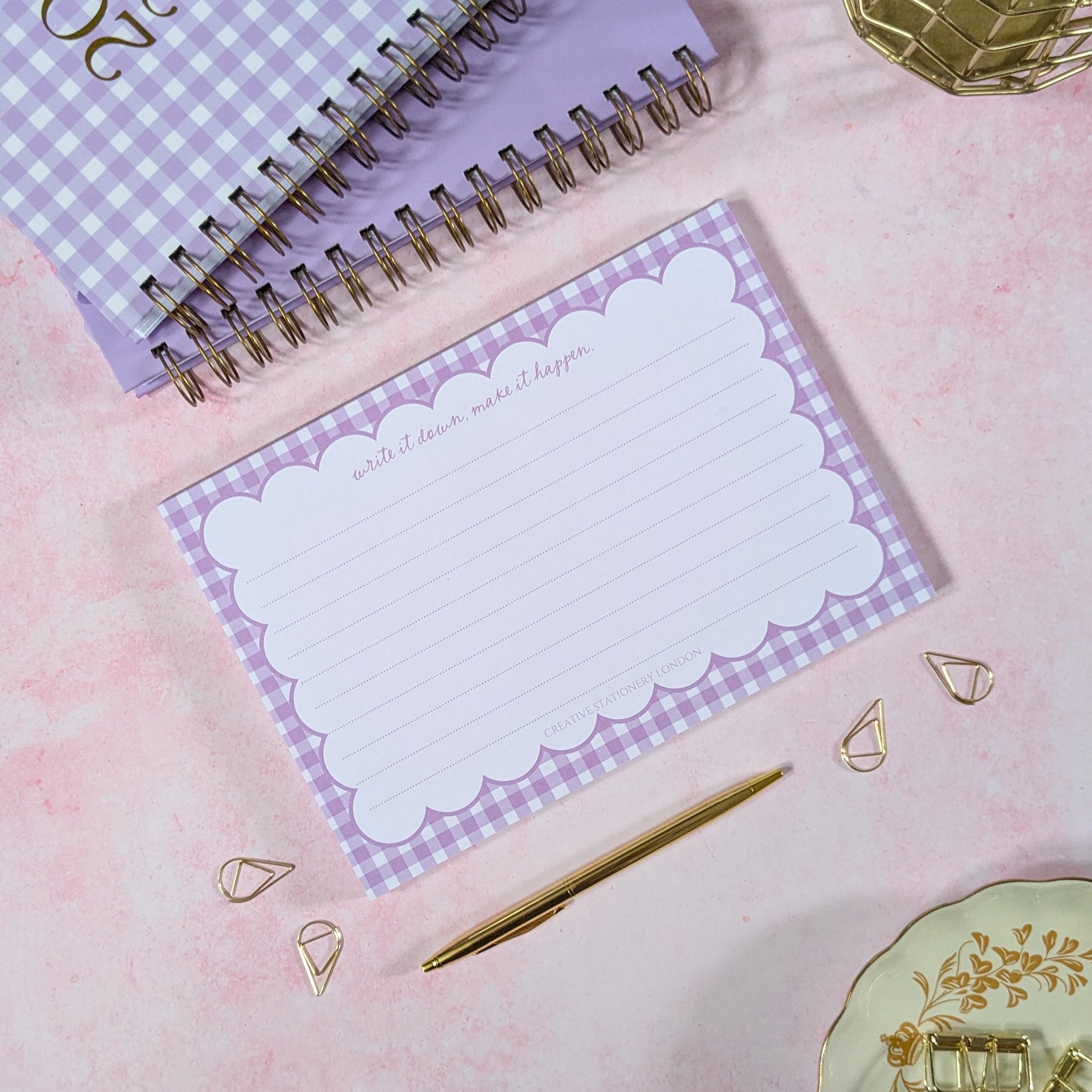 Write is Down, Make it happen | Lined Notepad