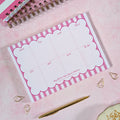 Hot Pink Candy Stripe | Weekly Desk Planner