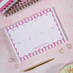 Hot Pink Candy Stripe | Weekly Desk Planner