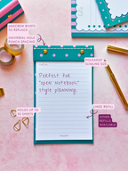 Teal | Slimline Refillable Notepad | Colour of Autumn Winter