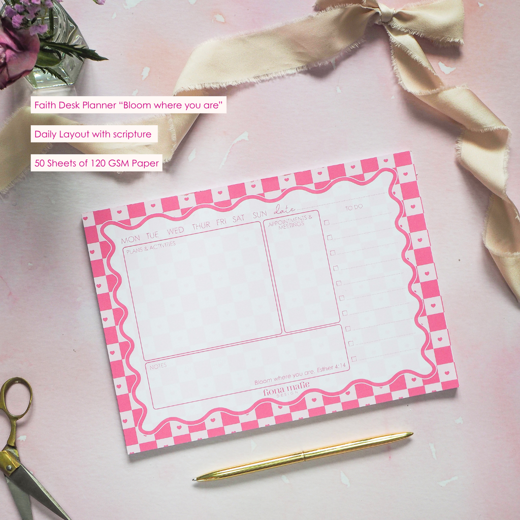 Bloom where you are | B5 Daily Desk Planner