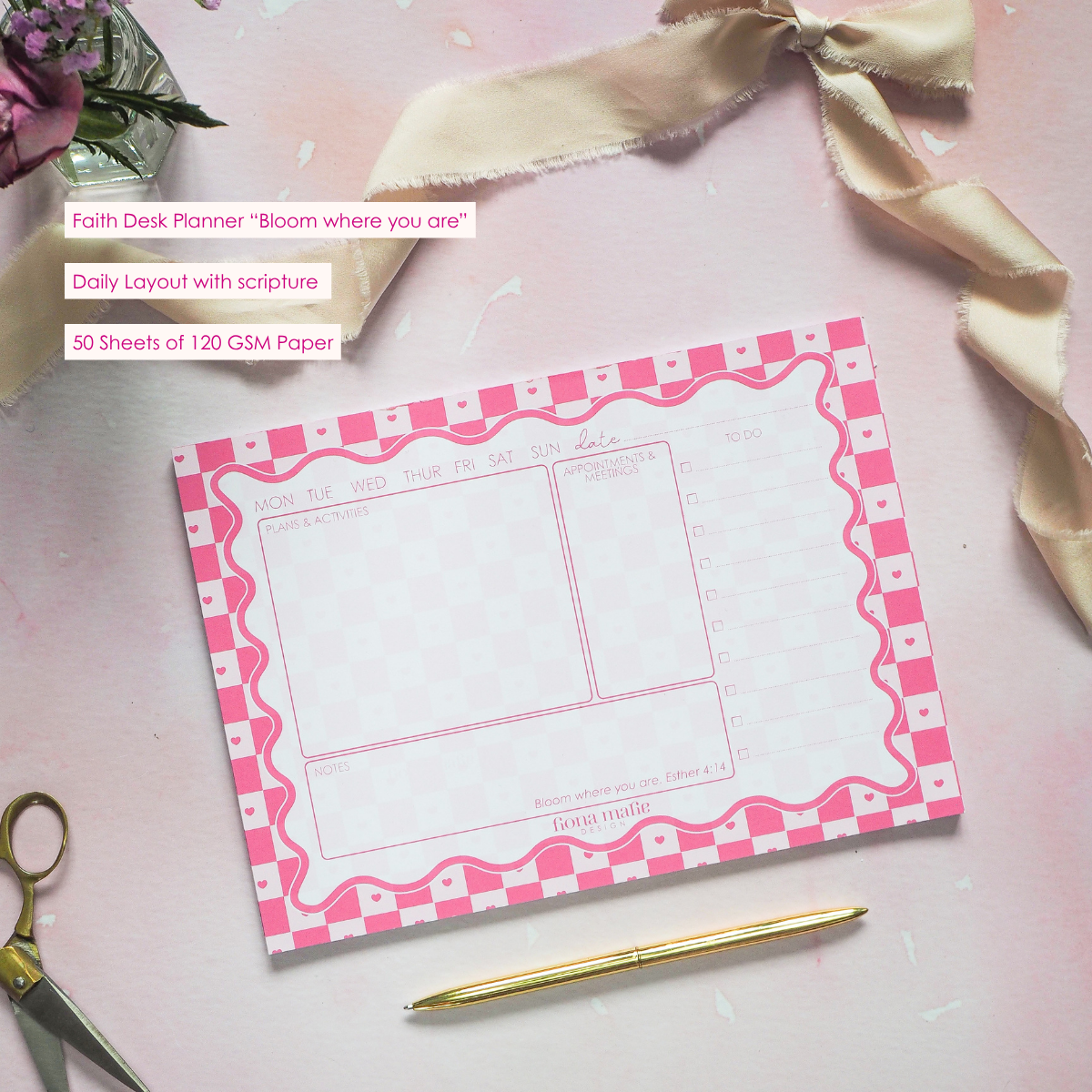 Bloom where you are | B5 Daily Desk Planner