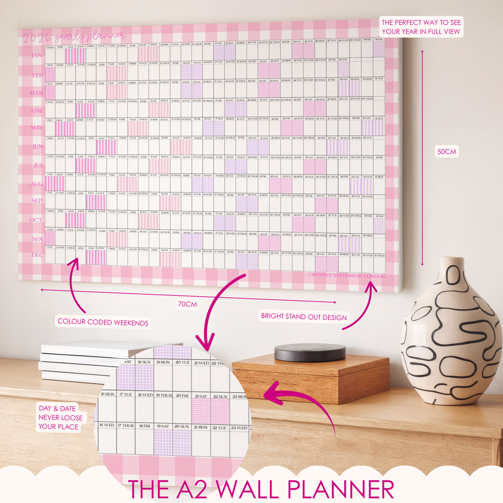 PRE ORDER | Mid Year 26 - 27 A2 Landscape Wall Planner